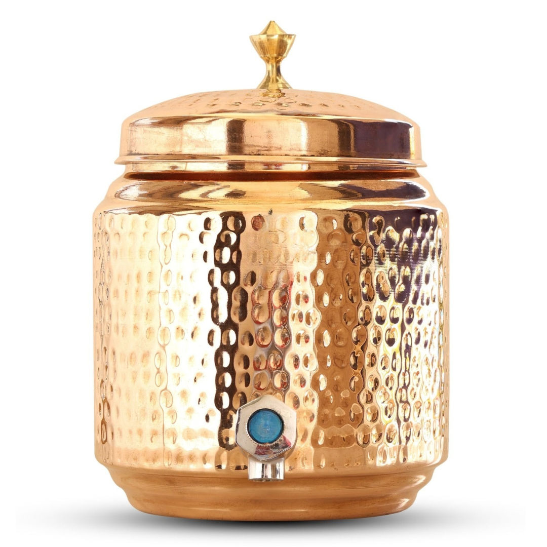 Pure Copper Water Pot Hammered Design v1.0
